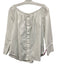 Ermanno Firenze Size 40 White Cotton Off Shoulder Faux Pearl Accent Top White / 40