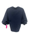 Brochu Walker Size XS Navy Blue Polyester Blend 3/4 Balloon Sleeve Collar Top Navy Blue / XS