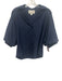 Brochu Walker Size XS Navy Blue Polyester Blend 3/4 Balloon Sleeve Collar Top Navy Blue / XS