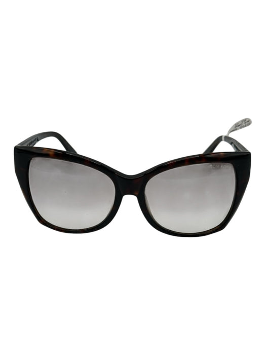 Tom Ford Brown Acetate Tinted Lens Tortoise Cat Eye Sunglasses Brown