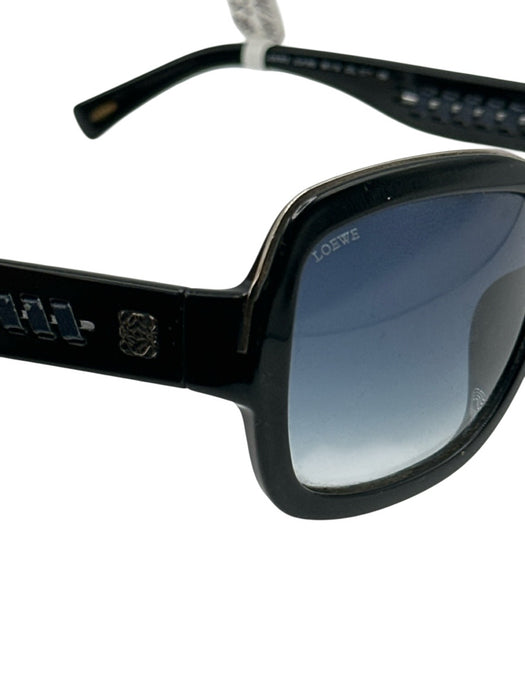 Loewe Black & Navy Blue Acetate Square Whipstitch Tinted Lens Sunglasses Black & Navy Blue