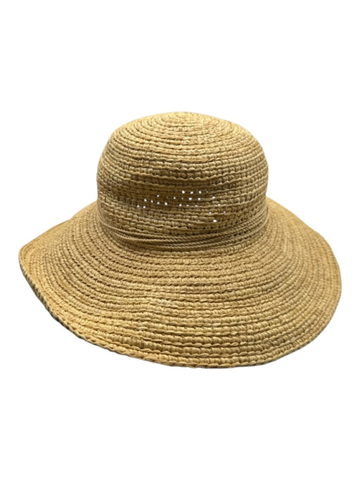 Helen Kaminski Beige Raffia Woven Wide Brim Hat Beige / One Size