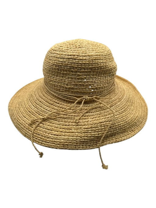 Helen Kaminski Beige Raffia Woven Wide Brim Hat Beige / One Size
