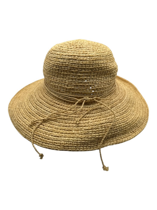 Helen Kaminski Beige Raffia Woven Wide Brim Hat Beige / One Size
