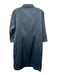 Hilton Hollis Size M Blue Rayon Blend Button Front Long Sleeve Pockets Dress Blue / M