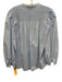Derek Lam 10 Crosby Size 2 Blue Cotton Keyhole Front Long Sleeve Smocked Top Blue / 2