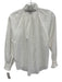 Veronica Beard Jeans Size S White Cotton Button Front Mock Neck Long Sleeve Top White / S