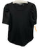 Theory Size S Black Cotton Puff Sleeves Round Neck Top Black / S