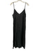 Jenni Kayne Size XS Black Cupro Adjustable Strap V Neck Slip Dress Black / XS