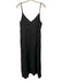 Jenni Kayne Size XS Black Cupro Adjustable Strap V Neck Slip Dress Black / XS