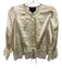Cynthia Rowley Size S Cream Silk Button Front Peplum Puff Sleeve Lace Top Cream / S