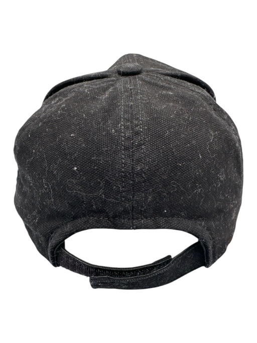 Isabel Marant Black Cotton Embroidered Velcro Strap Hat Black