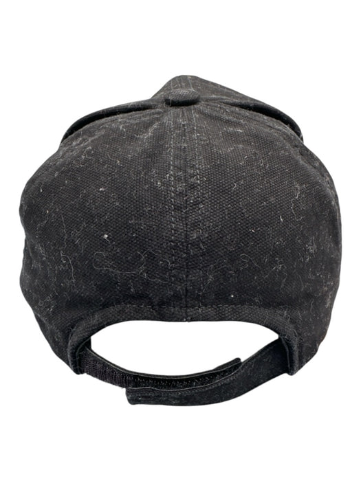 Isabel Marant Black Cotton Embroidered Velcro Strap Hat Black