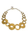 No Brand Gold Metal Hook Closure Hammered Metal Necklace Gold