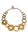 No Brand Gold Metal Hook Closure Hammered Metal Necklace Gold