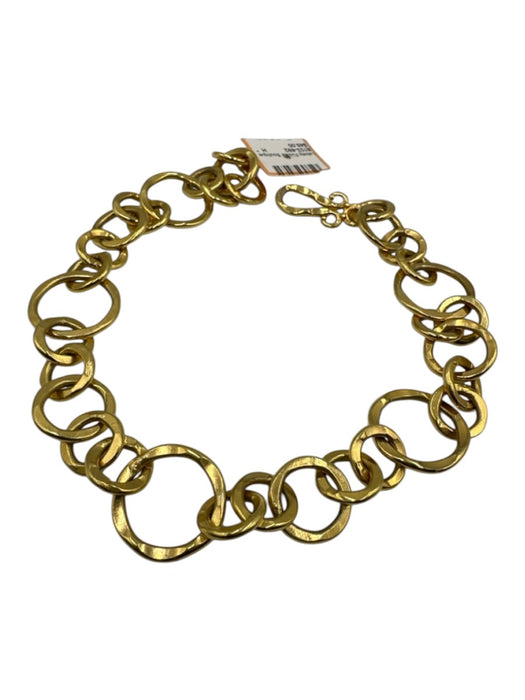 No Brand Gold Metal Hook Closure Chain Link Necklace Gold