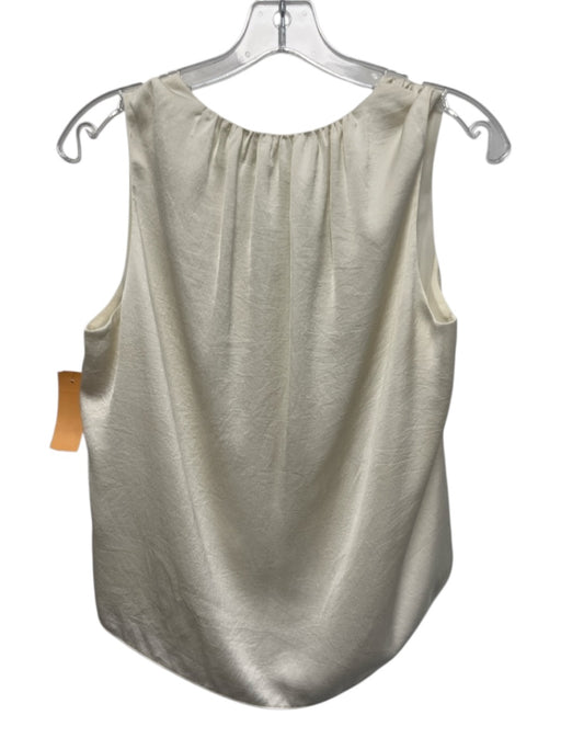 Veronica Beard Size 6 Ivory White Polyester Blend Sleeveless Button Front Top Ivory White / 6