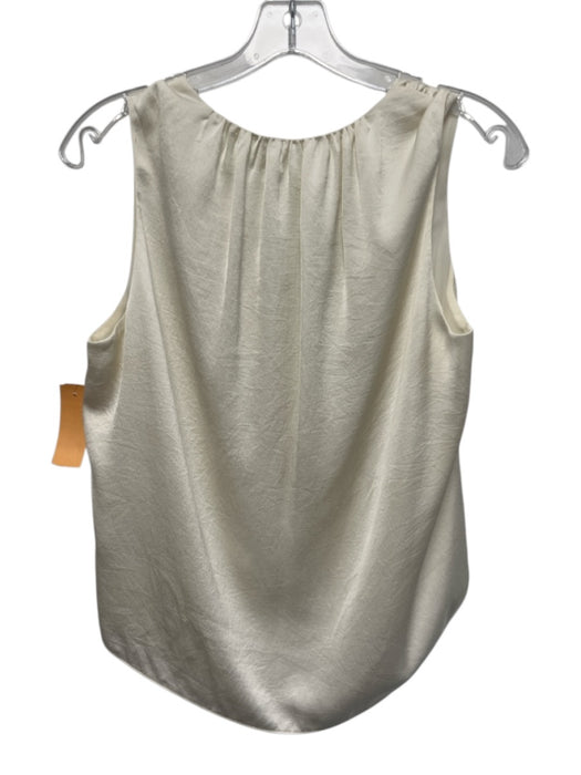 Veronica Beard Size 6 Ivory White Polyester Blend Sleeveless Button Front Top Ivory White / 6