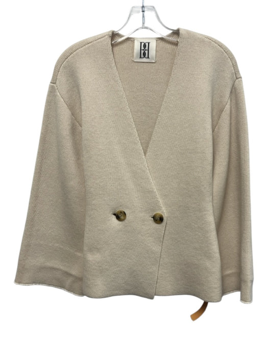 Malene Birger Size XS Cream Beige Wool Blend Long Sleeve Button Front Cardigan Cream Beige / XS