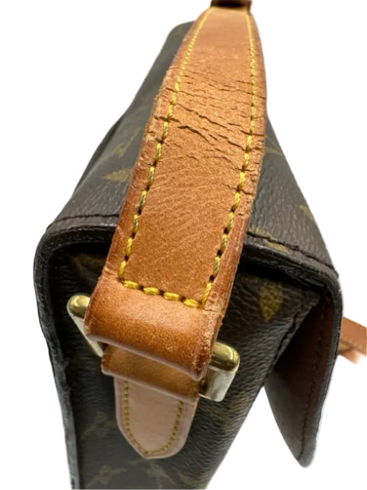 Louis Vuitton Brown Coated Canvas Monogram Flap Top Adjustable Strap Bag