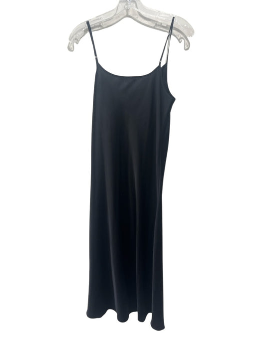 All Saints Size 10 Black Polyester Blend Satin Spaghetti Strap Slip Dress Black / 10