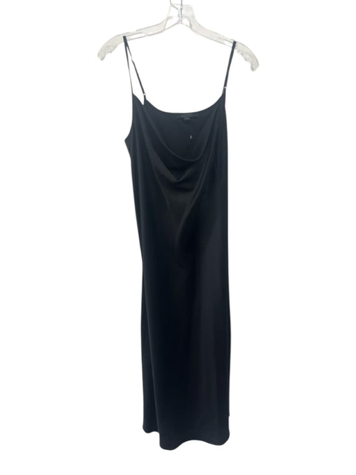 All Saints Size 10 Black Polyester Blend Satin Spaghetti Strap Slip Dress Black / 10