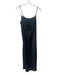 All Saints Size 10 Black Polyester Blend Satin Spaghetti Strap Slip Dress Black / 10