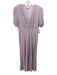 Ghost Size M Pink & Multi Viscose Floral Short Sleeve Button Front V Neck Dress Pink & Multi / M