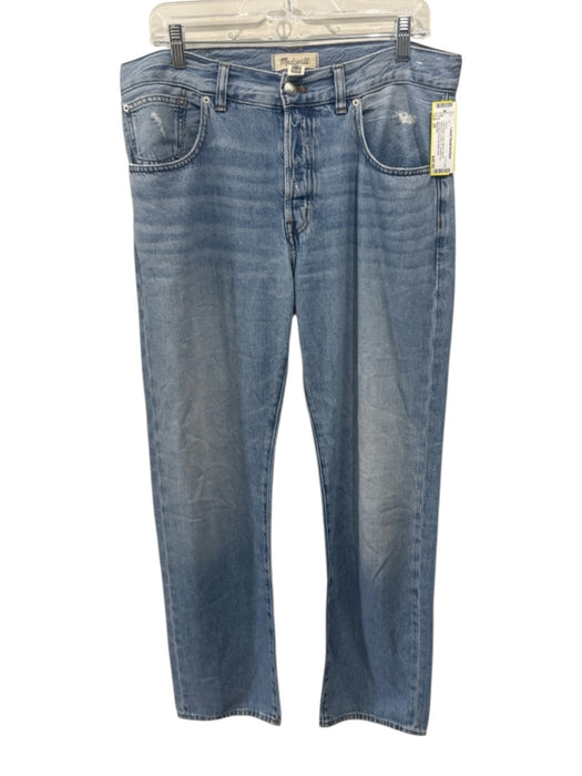 Madewell Size 29 Light Wash Cotton Blend Denim Distressed Button Fly Jeans Light Wash / 29