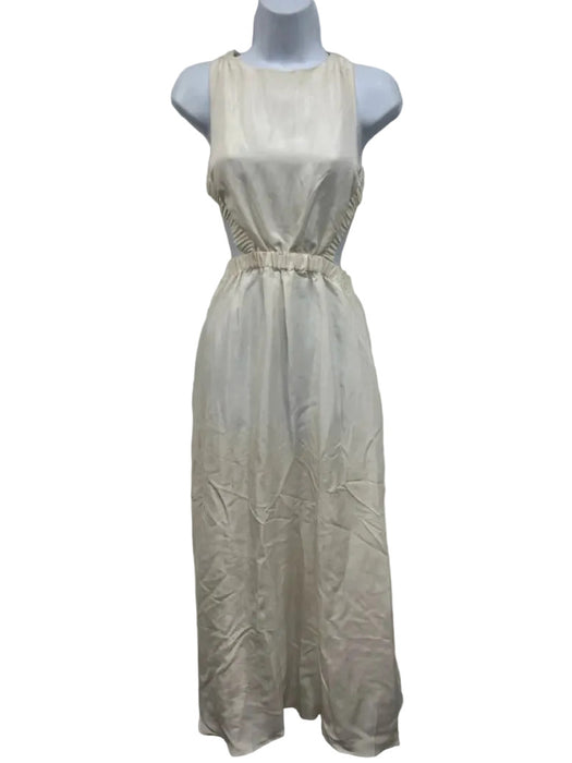 Sir. Size 1 / S Off White Silk Blend Criss Cross Back Sleeveless Maxi Dress