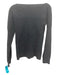 Sonia Rykiel Size 38 Gray Wool Blend Faux Pearl Detail Ribbed Wide Neck Top Gray / 38