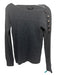 Sonia Rykiel Size 38 Gray Wool Blend Faux Pearl Detail Ribbed Wide Neck Top Gray / 38