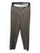 Escada Size 38 Beige & Gray Wool Pinstripe High Rise Straight Pants Beige & Gray / 38