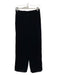 Knox C Cayton Size S Black Velvet Wide Leg High Rise Hook & Zip Pleat Pants Black / S