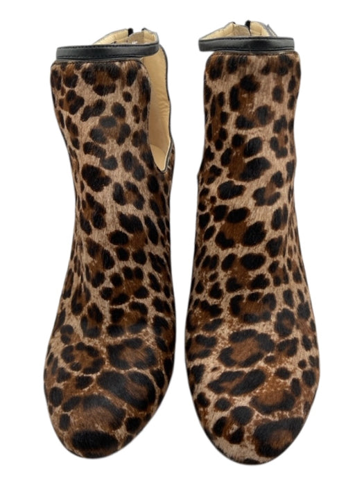 Jimmy Choo Shoe Size 38.5 Brown, Tan & Black Pony Hair round toe Booties Brown, Tan & Black / 38.5