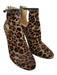 Jimmy Choo Shoe Size 38.5 Brown, Tan & Black Pony Hair round toe Booties Brown, Tan & Black / 38.5