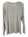 J. McLaughlin Size M Beige Modal Abstract Long Sleeve Button Detail Top Beige / M