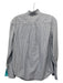 J Crew Size 2 Blue & White Cotton Ruffle Pinstripe Long Sleeve Button Front Top Blue & White / 2