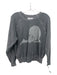 The Great Size 0/XS Gray Cotton Distressed Round Neck Long Sleeve Sweatshirt Gray / 0/XS