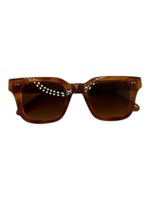 Chimi Eye Wear Brown Acetate Square Lens Tortoise Sunglasses Brown