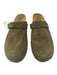 Lisa B. Shoe Size 41 Olive Suede Wood Grommets Clogs Olive / 41