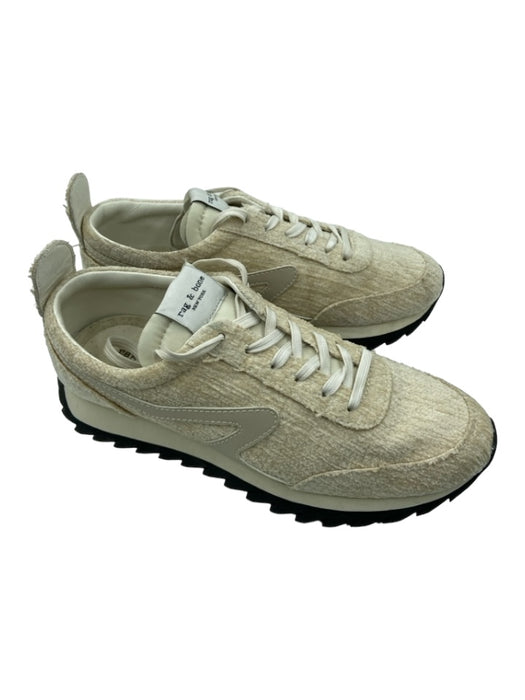 Rag & Bone Shoe Size 39 Cream Textile Rubber Sole Low Top Laces Trainer Sneakers Cream / 39