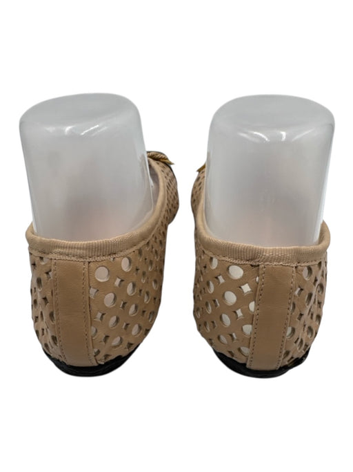 Paul Mayer Shoe Size 9.5 Beige & Black Leather & Patent Leather Cap Toe Flats Beige & Black / 9.5