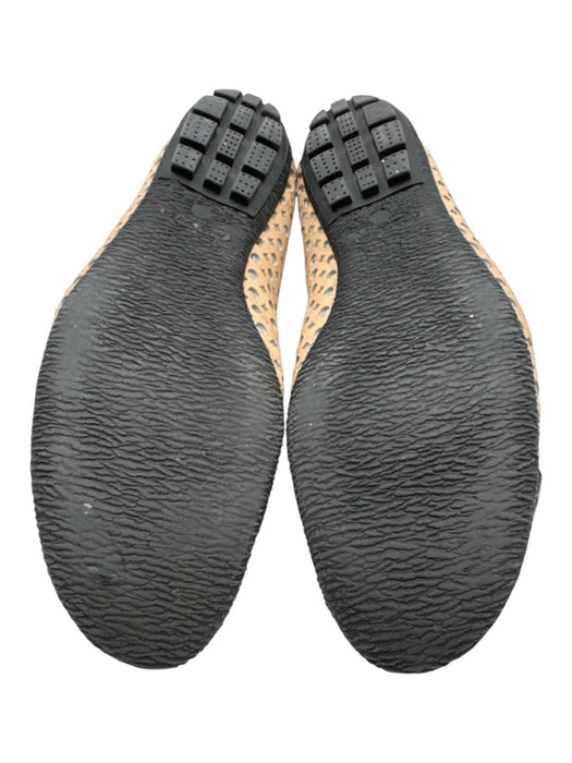 Paul Mayer Shoe Size 9.5 Beige & Black Leather & Patent Leather Cap Toe Flats Beige & Black / 9.5