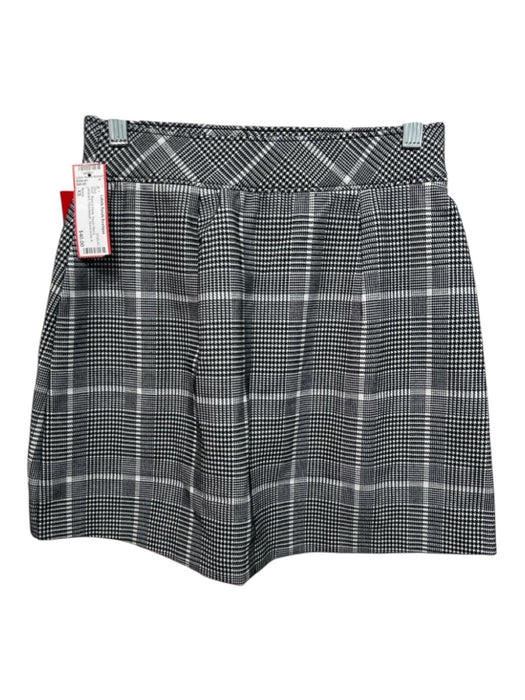 Spanx Size XS Black & White Rayon Blend Jacquard Houndstooth Above knee Skirt Black & White / XS