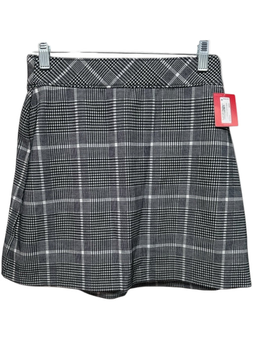 Spanx Size XS Black & White Rayon Blend Jacquard Houndstooth Above knee Skirt Black & White / XS