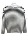 Spanx Size XS B&W Modal Blend Stripe Boat Neck Long Sleeve Boxy Top B&W / XS