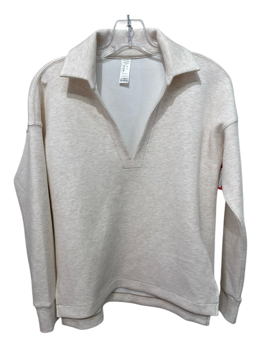 Spanx Size XS Oatmeal Modal Blend V Neck Long Sleeve Tunic Top Oatmeal / XS