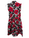 Kate Spade Size 0 Red & Multi Cotton & Linen Pockets Floral Print Ruffle Dress Red & Multi / 0
