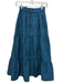 Sea New York Size XS Teal Cotton Elastic Waist Pockets Tiered Skirt Teal / XS